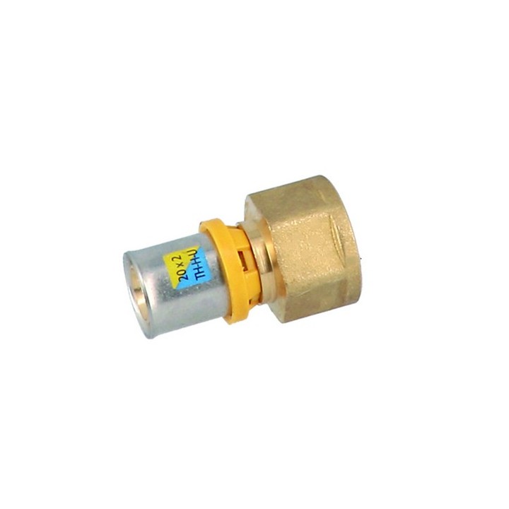 RACCORDO DIRITTO FEMMINA A PRESSARE PER MULTISTRATO 1/2" x 16