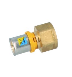 RACCORDO DIRITTO FEMMINA A PRESSARE PER MULTISTRATO 3/4" x 26