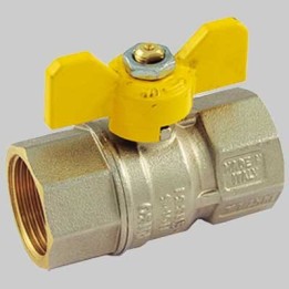 VALVOLA SFERA GAS F/F FARFALLA ALLUMINIO - 1/2 MOP5