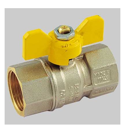 VALVOLA SFERA GAS F/F FARFALLA ALLUMINIO - 1/2 MOP5