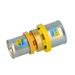 RACCORDO DIRITTO RIDOTTO A PRESSARE PER MULTISTRATO 26x16