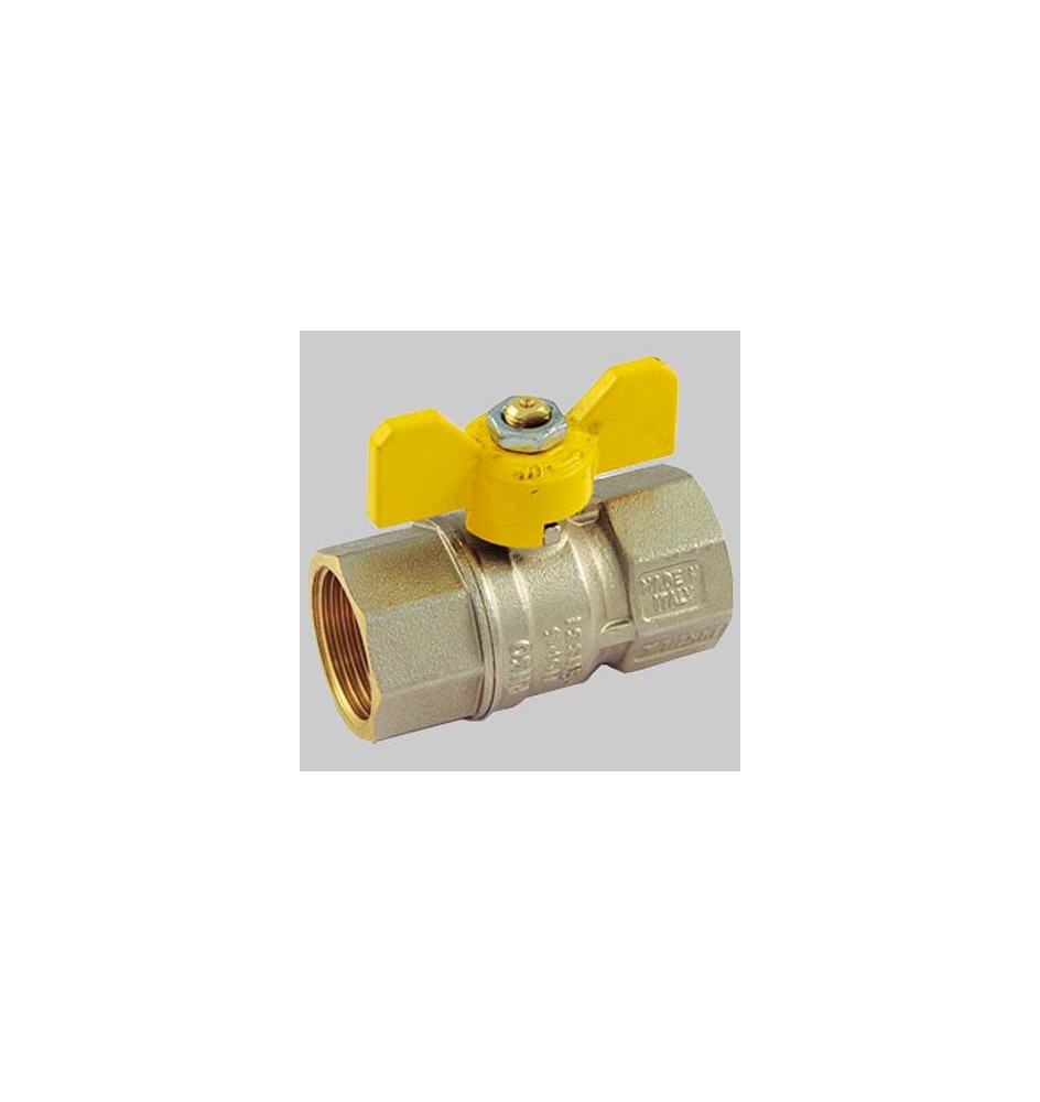 VALVOLA SFERA GAS F/F FARFALLA ALLUMINIO - 1" MOP5