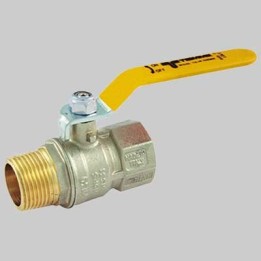VALVOLA SFERA GAS M/F LEVA ACCIAIO - 1/2 MOP5