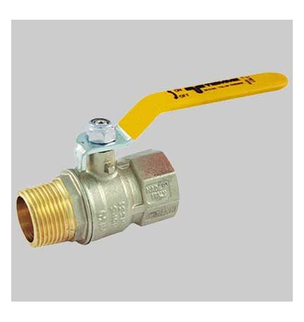 VALVOLA SFERA GAS M/F LEVA ACCIAIO - 1/2 MOP5