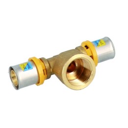 RACCORDO A T FEMMINA A PRESSARE PER MULTISTRATO 16x1/2"x16