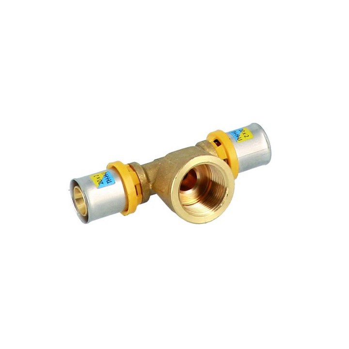 RACCORDO A T FEMMINA A PRESSARE PER MULTISTRATO 20x3/4"x20