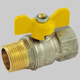 VALVOLA SFERA GAS M/F FARFALLA ALLUMINIO - 3/4 MOP5