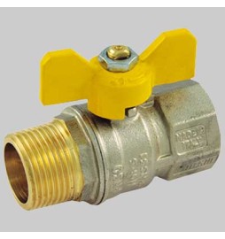 VALVOLA SFERA GAS M/F FARFALLA ALLUMINIO - 3/4 MOP5