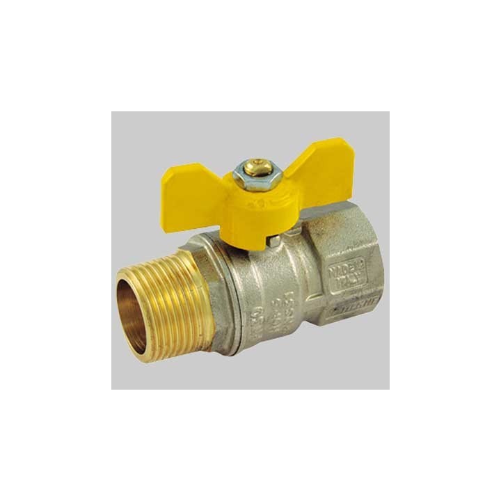 VALVOLA SFERA GAS M/F FARFALLA ALLUMINIO - 3/4 MOP5