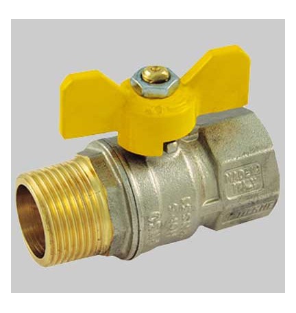 VALVOLA SFERA GAS M/F FARFALLA ALLUMINIO - 1" MOP5