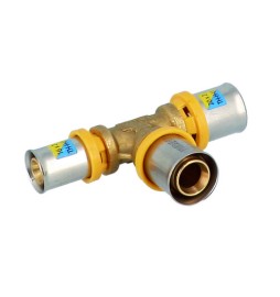 RACCORDO A T RIDOTTO A PRESSARE PER MULTISTRATO 20x20x16