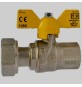 VALVOLA SFERA GAS F/F DADO GIREVOLE FARFALLA ALLUMINIO - 1" x 1"1/4