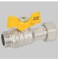 VALVOLA SFERA GAS M/F DADO GIREVOLE FARFALLA ALLUMINIO - 1/2 x 3/4