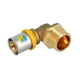 ANGOLO MASCHIO A PRESSARE PER MULTISTRATO 3/4" x 20