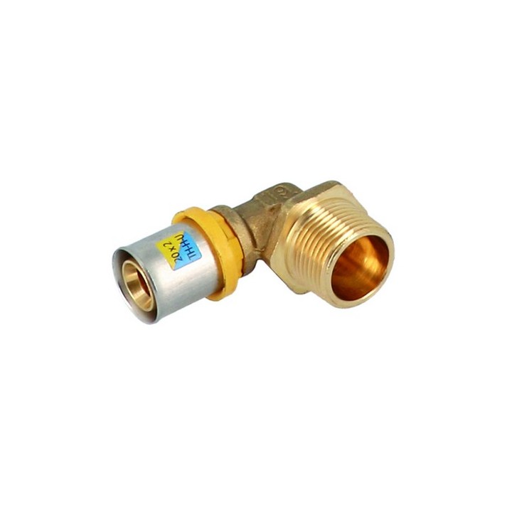 ANGOLO MASCHIO A PRESSARE PER MULTISTRATO 3/4" x 26