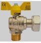 VALVOLA SFERA GAS AD ANGOLO M/F DADO GIREVOLE FARFALLA ALLUMINIO - 3/4 x 1"