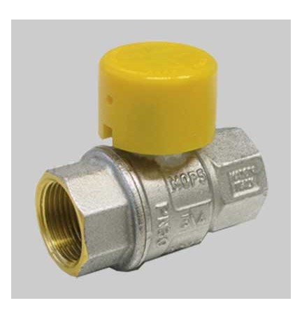 VALVOLA SFERA GAS F/F CON CAPPUCCIO PIOMBABILE - 1"1/4 MOP5