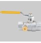 Valvola gas sfera F/F con due prese pressione leva Acciaio - 1"