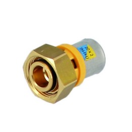 RACCORDO DIRITTO SEDE CONICA O-RING CON GIRELLO SOLO USO GAS 3/4" x 20
