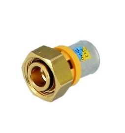 RACCORDO DIRITTO SEDE CONICA O-RING CON GIRELLO SOLO USO GAS 3/4" x 20