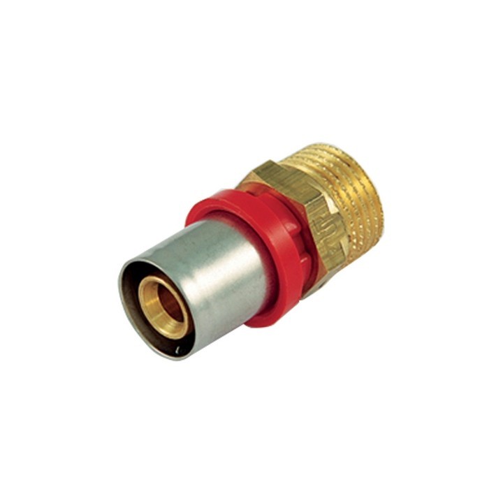 RACCORDO PRESS DIRITTO MASCHIO COMPACT PER MULTISTRATO 16 x 2,0 -1/2"