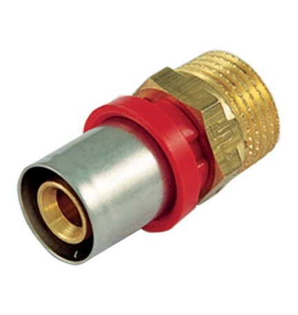 RACCORDO PRESS DIRITTO MASCHIO COMPACT PER MULTISTRATO 20 x 2,0 -1/2"