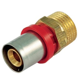 RACCORDO PRESS DIRITTO MASCHIO COMPACT PER MULTISTRATO 20 x 2,0 -3/4"