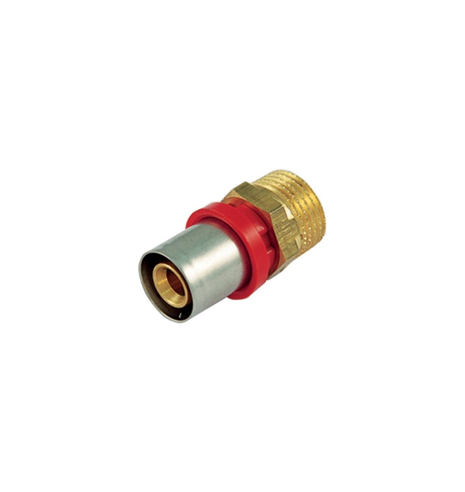 RACCORDO PRESS DIRITTO MASCHIO COMPACT PER MULTISTRATO 26 x 3,0 -3/4"