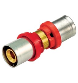 RACCORDO PRESS DIRITTO DOPPIO COMPACT PER MULTISTRATO 20 x 2,0 -20 x 2,0