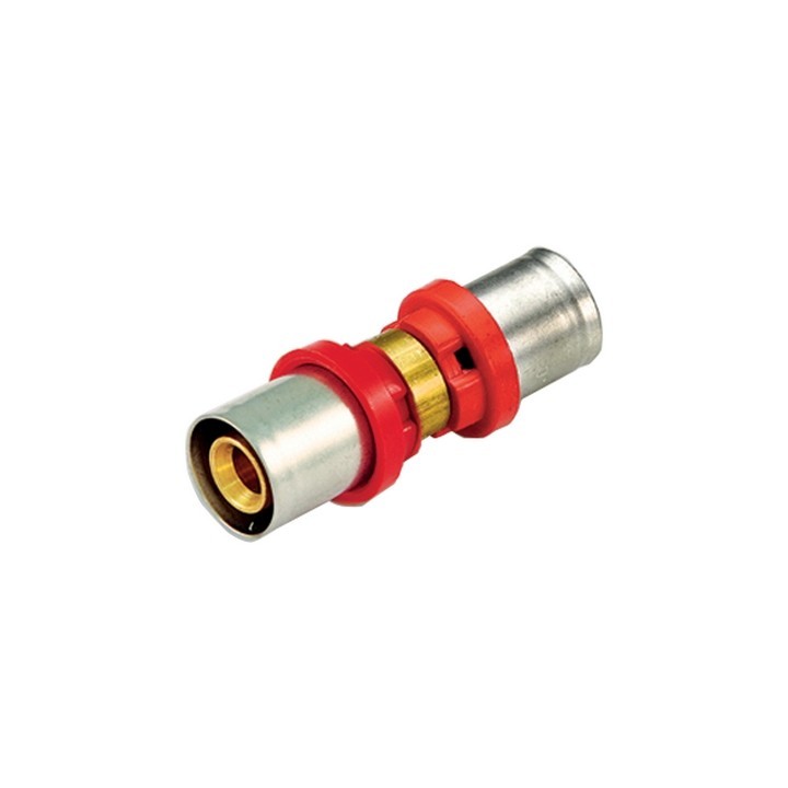 RACCORDO PRESS DIRITTO DOPPIO COMPACT PER MULTISTRATO 20 x 2,0 -20 x 2,0