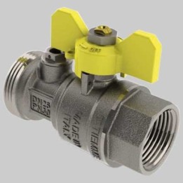 VALVOLA DIRITTA POST-CONTATORE CON PRESA - 3/4 x 1"1/4