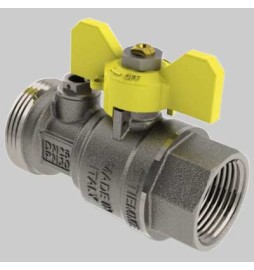 VALVOLA DIRITTA POST-CONTATORE CON PRESA - 3/4 x 1"1/4