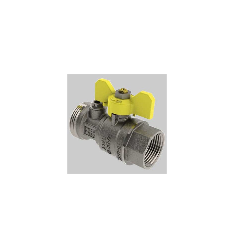 VALVOLA DIRITTA POST-CONTATORE CON PRESA - 1" x 1"1/4