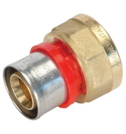 RACCORDO PRESS DIRITTO FEMMINA COMPACT PER MULTISTRATO 16 x 2,0 - 1/2"