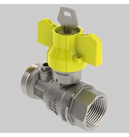 VALVOLA DIRITTA POST-CONTATORE CON PRESA E SICUREZZA - 3/4 x 1"1/4
