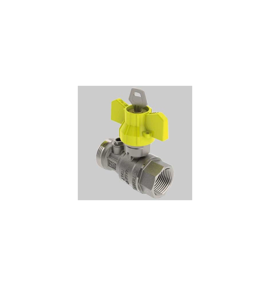 VALVOLA DIRITTA POST-CONTATORE CON PRESA E SICUREZZA - 3/4 x 1"1/4