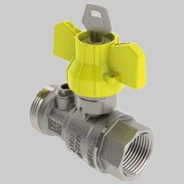 VALVOLA DIRITTA POST-CONTATORE CON PRESA E SICUREZZA - 1 x 1"1/4