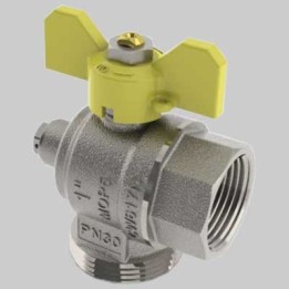 VALVOLA AD ANGOLO POST-CONTATORE CON PRESA - 3/4 x 1"1/4