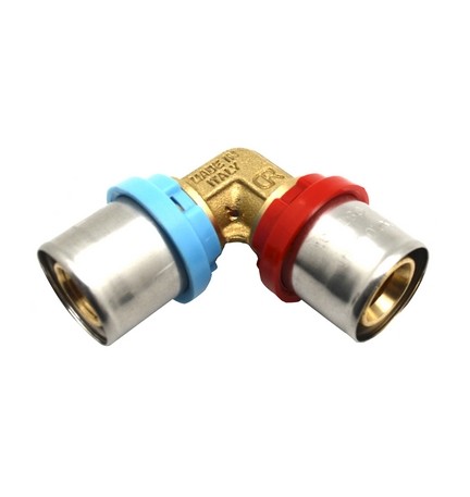 RACCORDO CURVO DOPPIO COMPACT PER MULTISTRATO 20 x 2,0 - 20 x 2,5