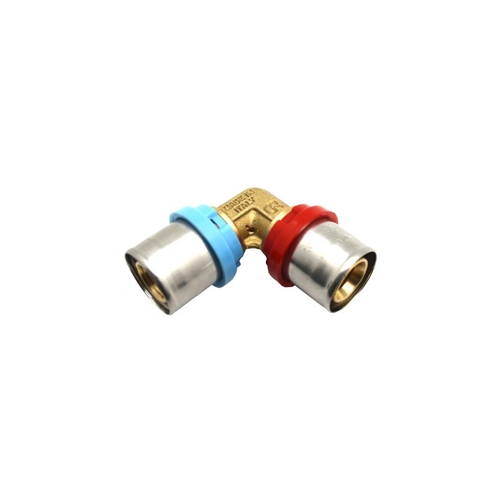 RACCORDO CURVO DOPPIO COMPACT PER MULTISTRATO 20 x 2,0 - 20 x 2,5