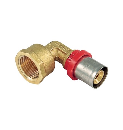 RACCORDO PRESS CURVO FEMMINA COMPACT PER MULTISTRATO 26 x 3,0 -3/4"