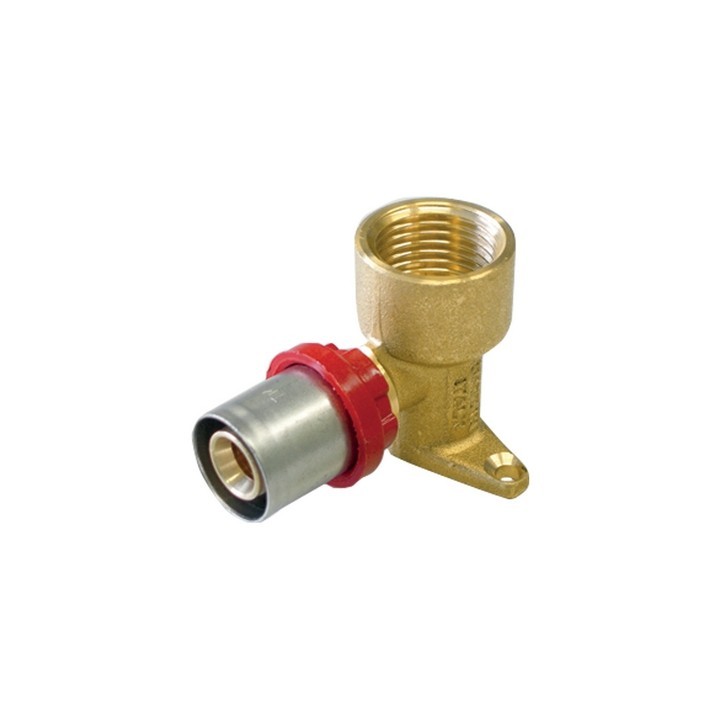 RACCORDO PRESS CURVO F CON FLANGIA COMPACT PER MULTISTRATO 16 X 2,0 -1/2"