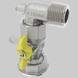 VALVOLA A SFERA POST-CONTATORE AD ANGOLO COLLEGAMENTO DIRETTO AL CONTATORE - 1" x 1"1/4