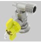VALVOLA A SFERA POST-CONTATORE AD ANGOLO CON CHIAVE COLLEGAMENTO DIRETTO AL CONTATORE - 1" x 1"1/4