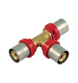 RACCORDO PRESS A T COMPACT PER MULTISTRATO 16 x 2,0 - 16 x 2,0 - 16 x 2,0