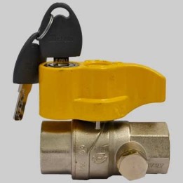 VALVOLA A SFERA DIRITTA CON PRESA PRESSIONE E CHIAVE - 3/4 F x 3/4 F