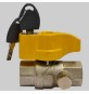 VALVOLA A SFERA DIRITTA CON PRESA PRESSIONE E CHIAVE - 1" F x 1" F