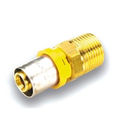 RACCORDO PER MULTISTRATO GAS DIRITTO MASCHIO 16 x 3/4"