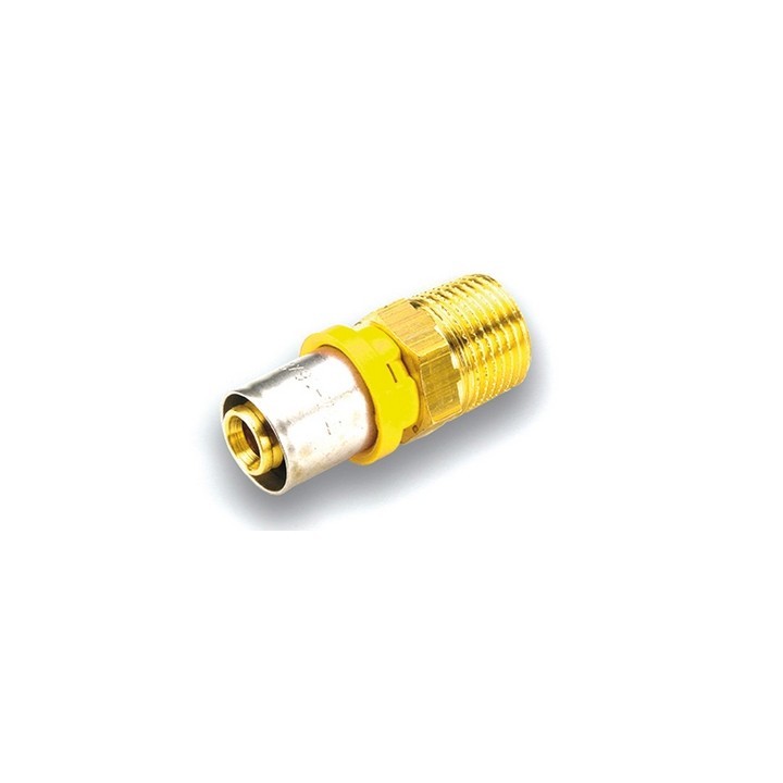 RACCORDO PER MULTISTRATO GAS DIRITTO MASCHIO 26 x 1/2"