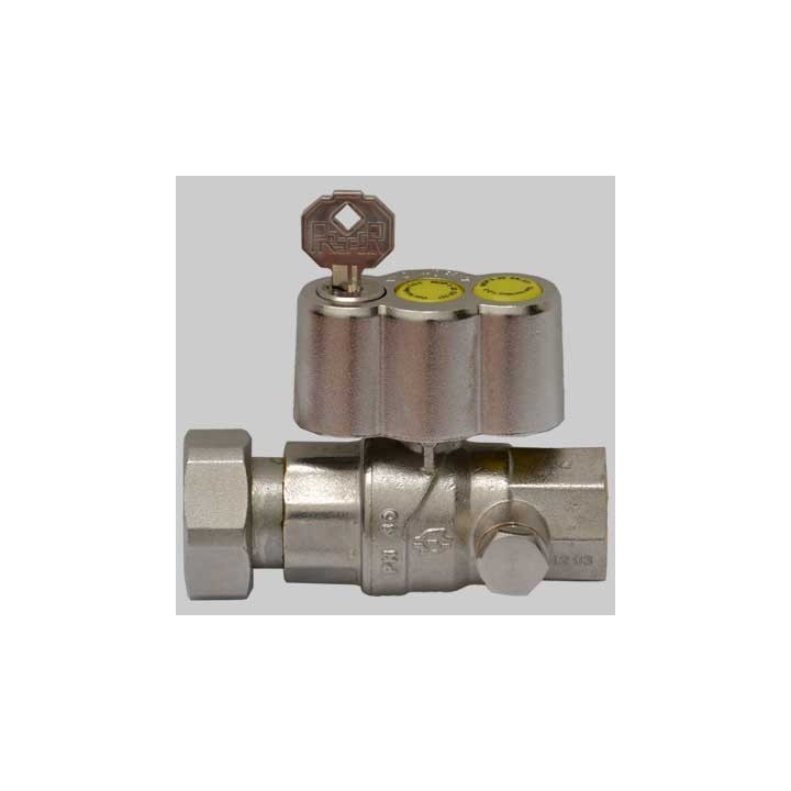 VALVOLA A SFERA GAS DIRITTA POST CONTATORE - 1" x 1"1/4 girevole